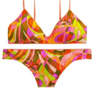 J Crew NWT Shattered Swirl Bikini Swim Bottom sz L